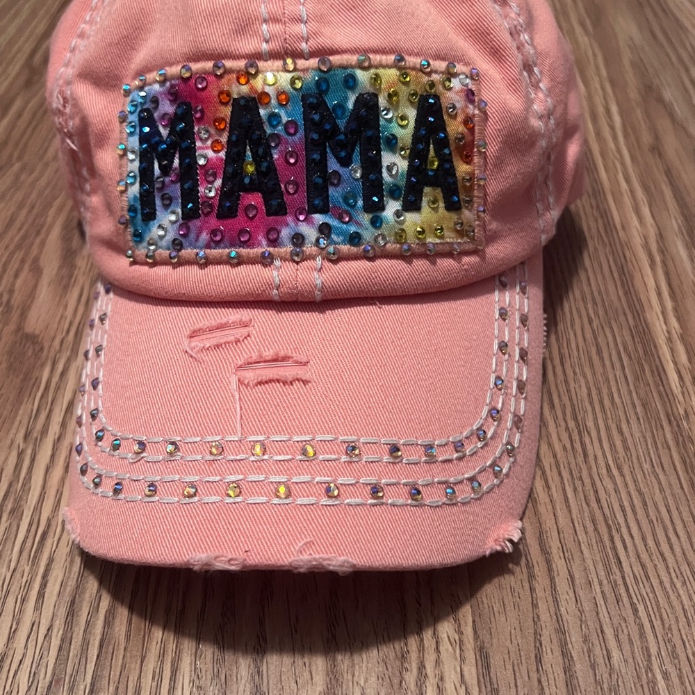 Pink 'MAMA' Embellished Cap